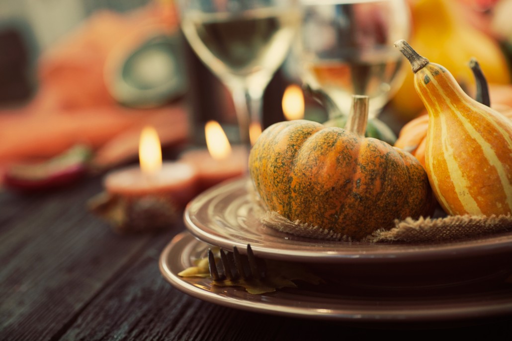 Restaurant autumn thanksgiving place setting