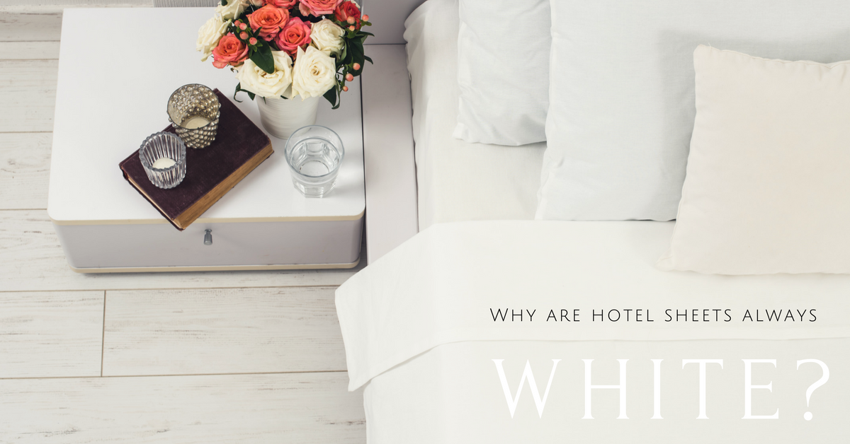 why do hotels use white sheets