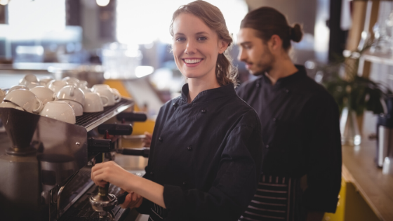 baristas in uniforms